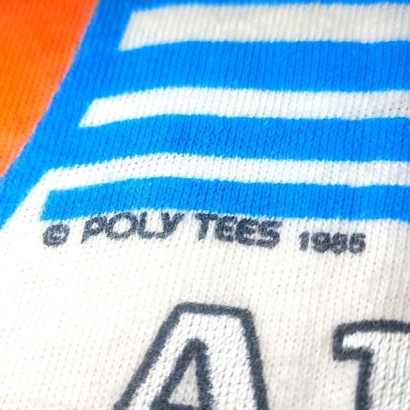 1985 Vintage Poly Tees Alaska Sz Small / Unisex / Single Stitch 80s Tee - Picture 2 of 3